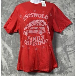 Griswold Family Christmas T-Shirt Red Size L National Lampoon Holiday Tee NWT